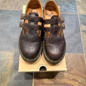 Dr. Martens 8065 Mary Jane Dark Brown Crazy Horse